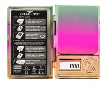 On Balance SH-100 100g Digitalwaage Shine Chrome finish Rainbow 0,01g
